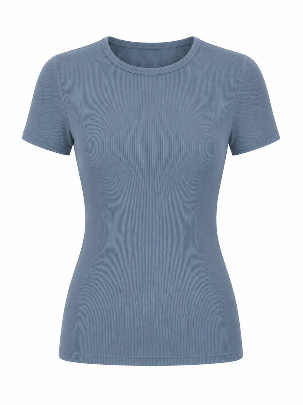 Aleeza Paris Ribbed Modal Top in Slate Blue Size XL NWT